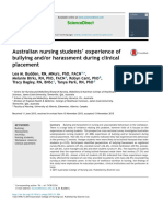 Australian Nursing Students' Experience of Bullying And/or Harassment During Clinical Placement