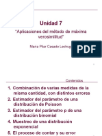Unidad 7. Aplicaciones Método Máxima Verosimilitud PDF