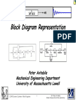 Block Diagram Representation: Peter Avitabile Mechanical Engineering Department University of Massachusetts Lowell