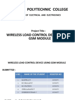 Wireless Load Control Using GSM Module