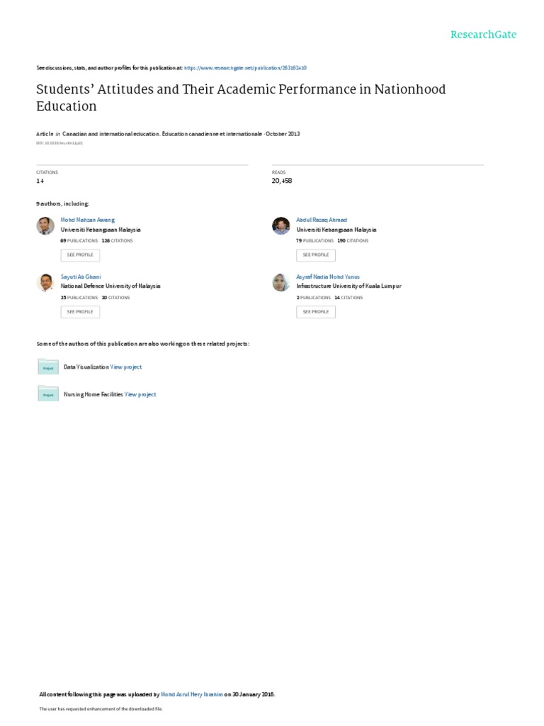 Students Attitudes and Their Academic Performance PDF | PDF | Teachers ...