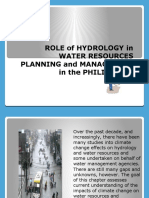 Role of Hydrology in Water Resources Planning and Management in The Philippines