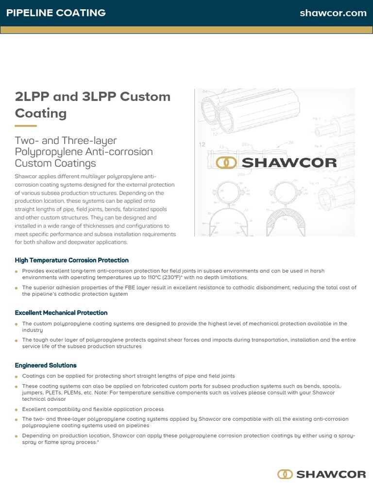 2LPP and 3LPP Custom Coating: Two-And Three-Layer Polypropylene 