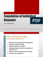 Foundation of Individual Behavior