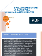 Hubungan Pola Makan Dengan Kadar Gula Darah Pada Penderita Diabetes Miilitus