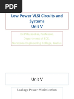 JNTUA- IV ECE- LPVLSI - Unit v - Leakage Power Minimization