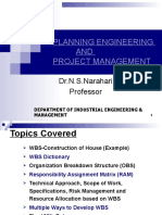Planning Engineering AND Project Management: Dr.N.S.Narahari Professor