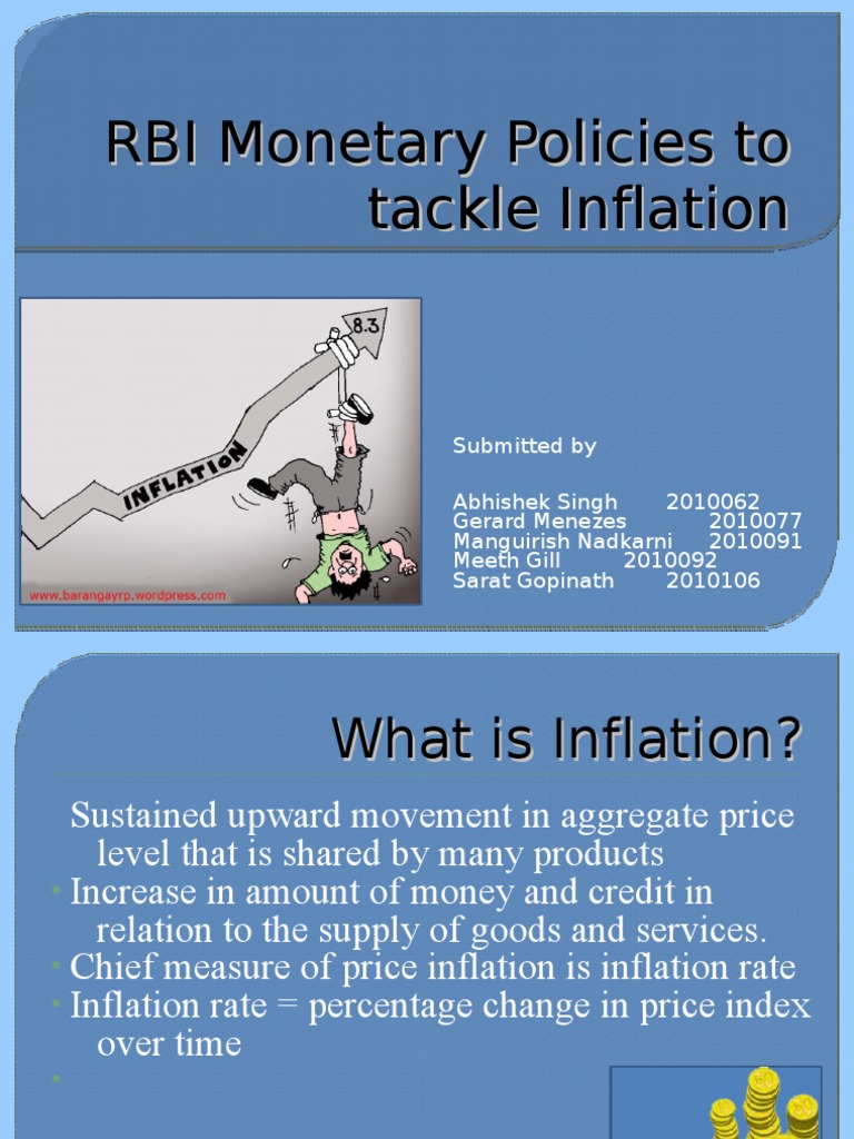 RBI Monetary Policies To Tackle Inflation | PDF | Inflation | Reserve ...