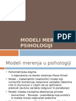 Modeli Merenja U Psihologiji (DRUGA LEKCIJA)