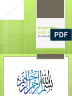 Kinesiology (LEC-5) : Dr. Iqra Karamat PT