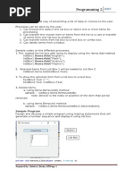 Programming 2: List Box