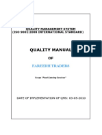 Quality Manual: Fareedh Traders