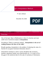 Lagrange's Interpolation Method PDF