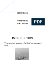 Viscometer: Prepared by M.B. Vanara