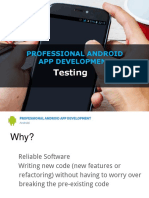 Testing: Professional Android App Development
