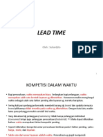 Cost Reduction Melalui Lead Time