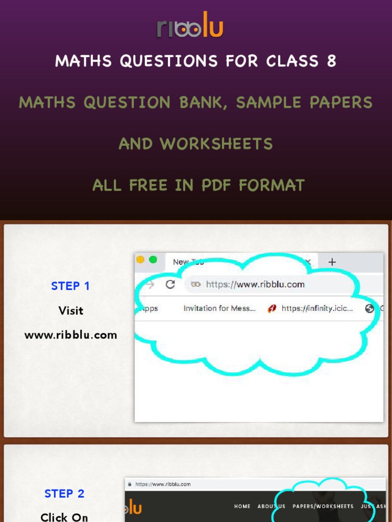Maths Questions For Class 8: Maths Question Bank, Sample Papers and ...