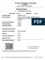 General Consumer: Sand Transaction Receipt