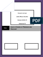 Issue - of - Shares Prem and Discount
