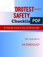 Hydrotest Hydrotest Safety Safety: Checklist Checklist