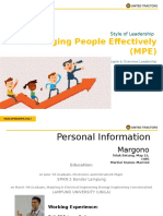 Managing People Effectively (MPE) : Style of Leadership