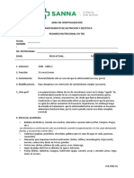 Area de Hospitalizacion Departamento de Nutricion Y Dietetica Regimen Nutricional en TBC