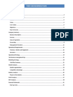 Contents Table Taxi Cab Business Plan