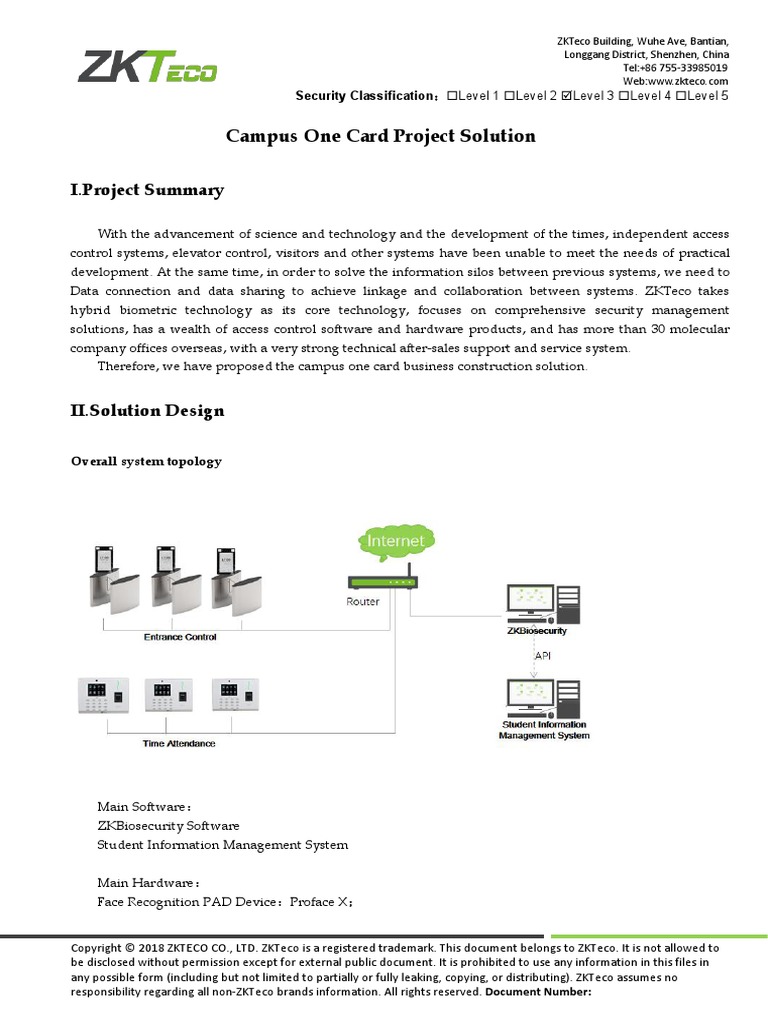 Campus One Card Project Solution | PDF | Access Control | Authentication