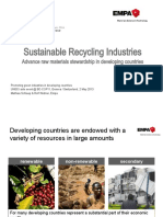 Sustainable Recycling Industries: Advance Raw Materials Stewardship in Developing Countries