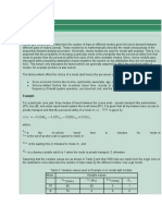 Module X: Demand Analysis - I Lecture: Modal Split Model: Example