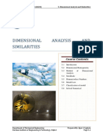 Dimensional Analysis AND Similarities: Course Contents