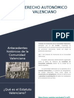 Derecho autonómico valenciano: antecedentes e instituciones