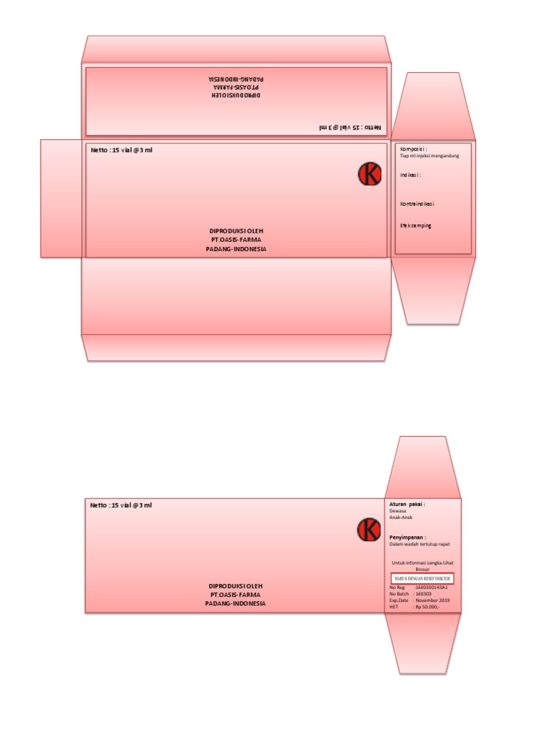 Kotak Injeksi Sediaan | PDF | Kesehatan Holistik