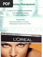 Marketing Case Presentation on Loreal