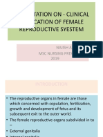 Presentation On - Clinical Implication of Female Reproductive