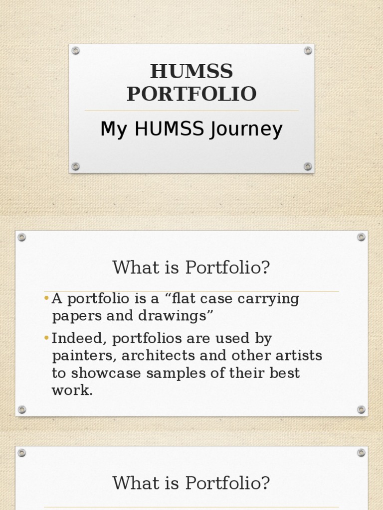 6 Ca 1 My Humss Portfolio Pdf Educational Assessment Rubric Academic