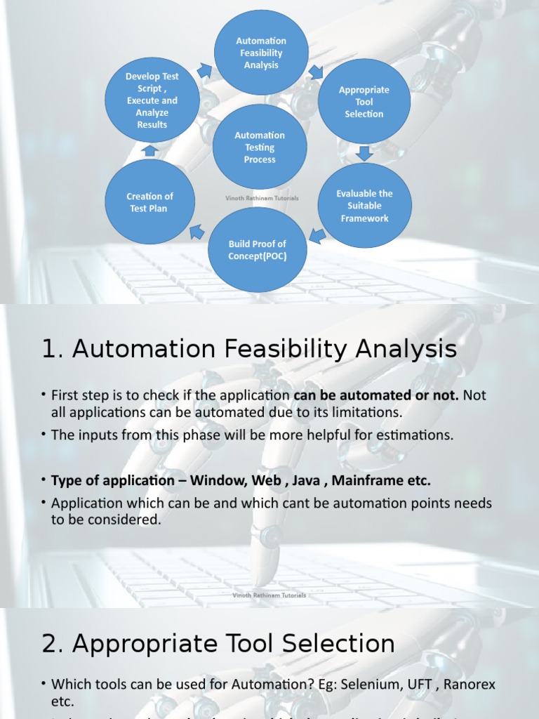 Automation Feasibility Analysis Vinoth Rathinam Tutorials PDF