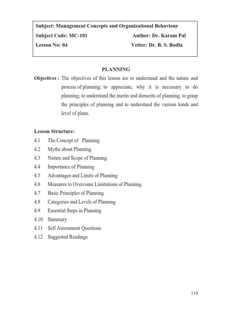 Subject Management Concepts and Organizational Behaviour Subject Code