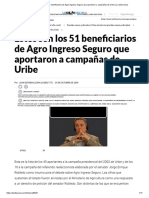 Estos Son Los 51 Beneficiarios de Agro Ingreso Seguro Que Aportaron A Campañas de Uribe - La Silla Vacía