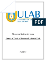 Measuring Biodiversity Index