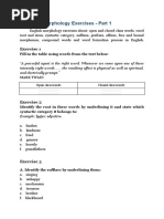 English Morphology Exercises