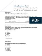 English Morphology Exercises