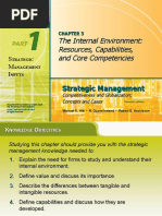 The Internal Environment: Resources, Capabilities, and Core Competencies