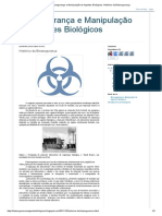 Biossegurança e Manipulação de Agentes Biológicos - Histórico Da Biossegurança PDF