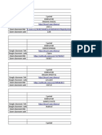 Online Time Table From Clases 1 To 5