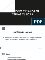 Direcciónes y Planos en Celdas Cúbicas