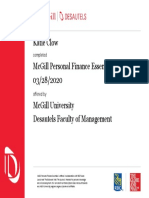 Mcgill Personal Finance Essentials