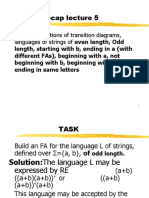 Recap Lecture 5: Different Notations of Transition Diagrams, Languages of Strings of Even Length, Odd