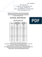 School Knitwear Export P.List
