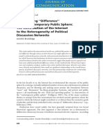 La Contribución de Internet A La Heterogeneidad de La Discusión Política en Redes Sociales